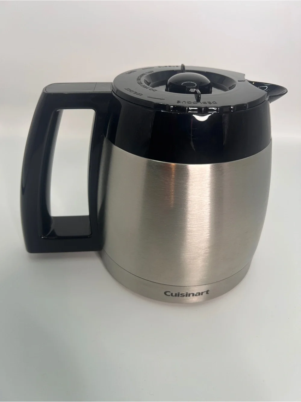 Cuisinart Stainless Steel 10 Cup Carafe with Black Handle & Lid